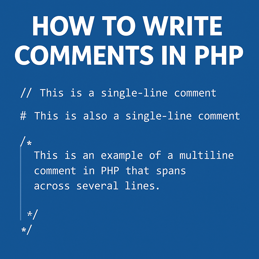 How to Write Comments in PHP