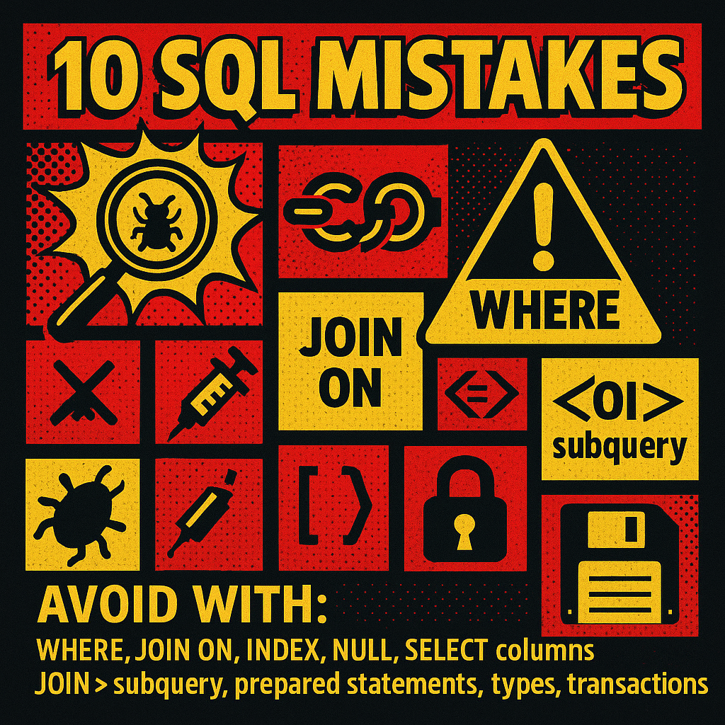 10 Common SQL Mistakes and How to Avoid Them