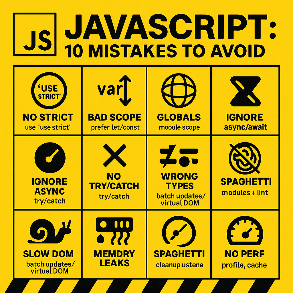 10 Common Mistakes to Avoid When Writing JavaScript